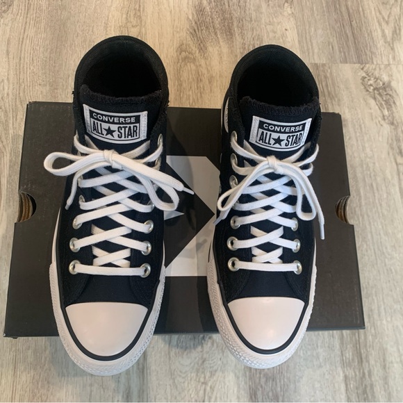 Converse Black and White mid-Tops - Picture 6 of 14